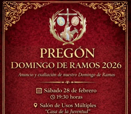 Este sábado, 28 de febrero, tendrá lugar el pregón del Domingo de Ramos Este sábado, 28 de febrero, tendrá lugar el pregón del Domingo de Ramos
