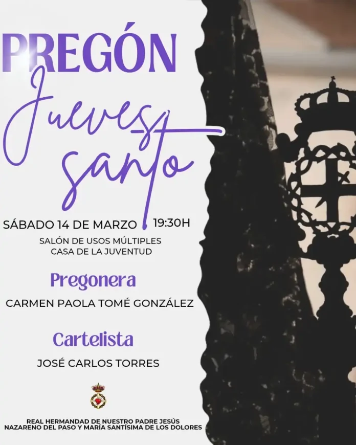 Los Moraos celebran este sábado su pregón del Jueves Santo y la presentación del cartel de 2026