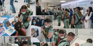 El Hospital Materno Infantil de Málaga recibe la visita de la Congregación de Mena y La Legión