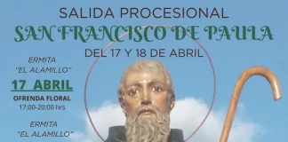 El sábado 18 de abril Alhaurín de la Torre celebra la procesión de San Francisco de Paula
