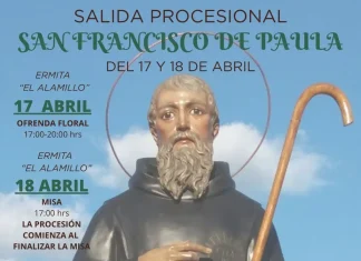 El sábado 18 de abril Alhaurín de la Torre celebra la procesión de San Francisco de Paula