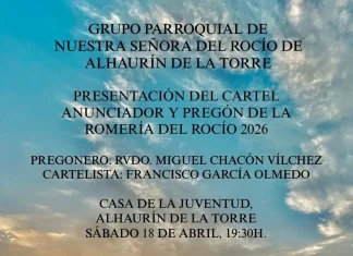 El Grupo Parroquial de Nuestra Señora del Rocío celebra su pregón el sábado 18